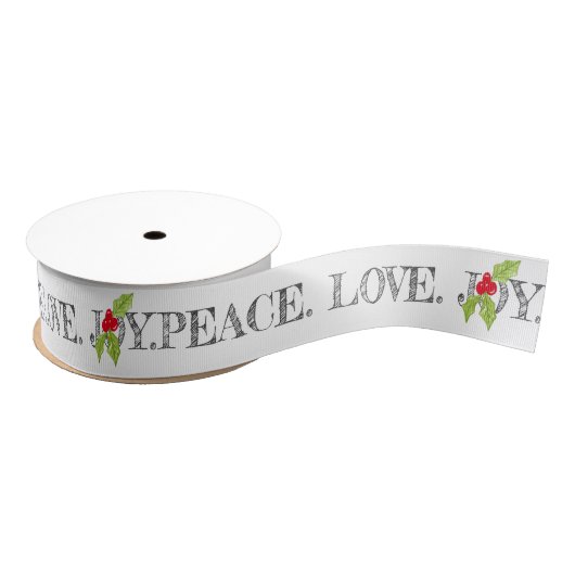 Peace Liebe Freude Weihnachten Weihnachten Heilige Ripsband (Spule)