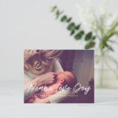 Peace Liebe Freuen Sie sich auf modernes Foto Postkarte (Stehend Vorderseite)