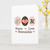 Peace Liebe Friendly Grußkarte Karte (Gelbe Blume)