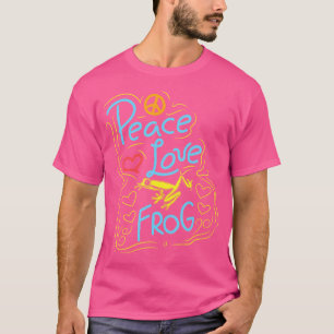 Peace Liebe Frogs Amphibians Toad Frosch T-Shirt