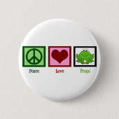 Peace Liebe Frogs Button (Vorderseite)