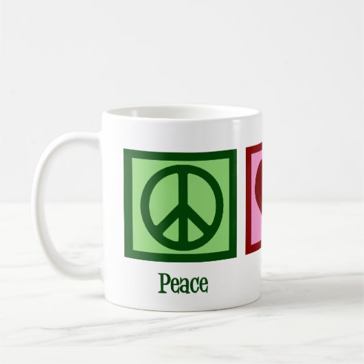Peace Liebe Frogs Kaffeetasse (Links)