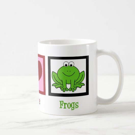 Peace Liebe Frogs Kaffeetasse (Rechts)