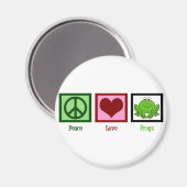 Peace Liebe Frogs Magnet (Vorderseite/Rückseite)