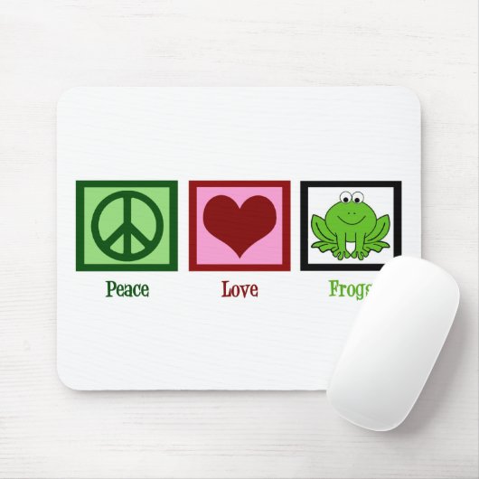 Peace Liebe Frogs Mousepad (Mit Mouse)