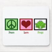 Peace Liebe Frogs Mousepad (Vorne)