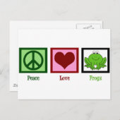 Peace Liebe Frogs Postkarte (Vorne/Hinten)