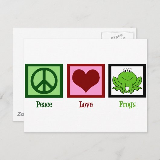 Peace Liebe Frogs Postkarte (Vorne/Hinten)