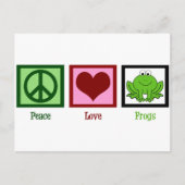 Peace Liebe Frogs Postkarte (Vorderseite)
