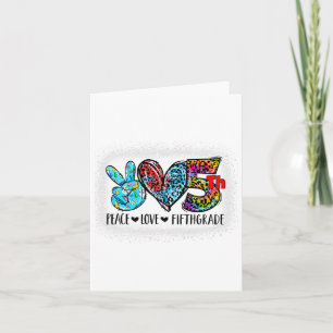 Peace Liebe Fünfte Klasse CK bis Schulmannschaft 5 Karte