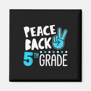 Peace Liebe Fünfte Klasse Squad zurück zur Schule Magnet
