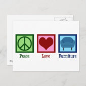 Peace Liebe Furniture Company Postkarte (Vorne/Hinten)