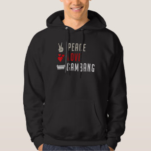 Peace Liebe Gambang Instrument Musical Gambang Pla Hoodie