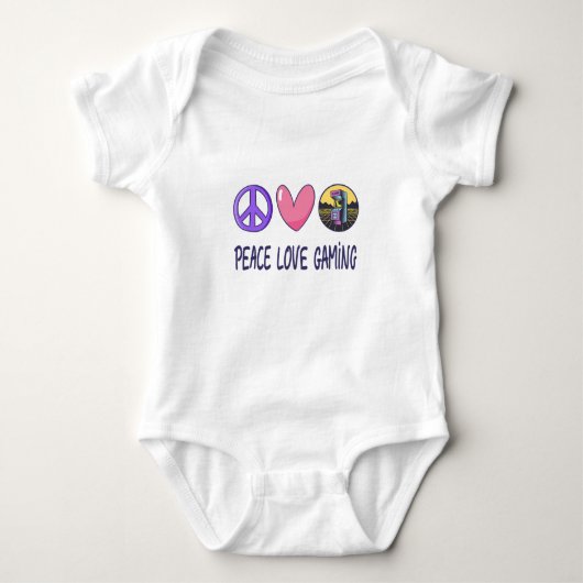 Peace Liebe Gaming Baby Strampler (Vorderseite)