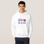 Peace Liebe Gaming Hoodie (Vorne ganz)