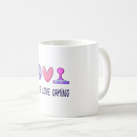 Peace Liebe Gaming Kaffeetasse (VorderseiteRechts)
