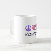 Peace Liebe Gaming Kaffeetasse (Vorderseite Links)