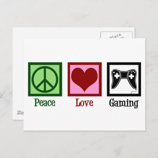 Peace Liebe Gaming Postkarte (Vorne/Hinten)