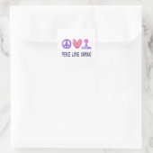 Peace Liebe Gaming Quadratischer Aufkleber (Tasche)
