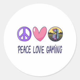 Peace Liebe Gaming Runder Aufkleber