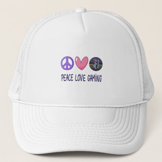 Peace Liebe Gaming Truckerkappe (Vorderseite)