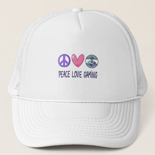 Peace Liebe Gaming Truckerkappe (Vorderseite)