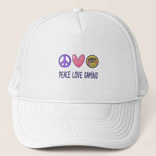 Peace Liebe Gaming Truckerkappe (Vorderseite)