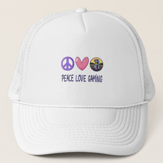 Peace Liebe Gaming Truckerkappe (Vorderseite)