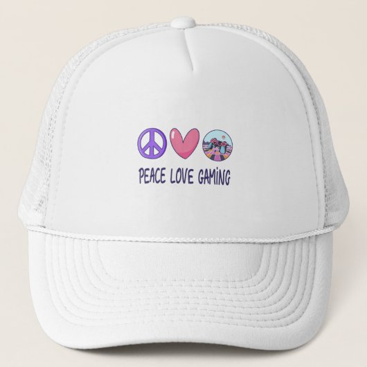 Peace Liebe Gaming Truckerkappe (Vorderseite)
