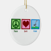Peace Liebe Gänse Keramikornament (Rechts)