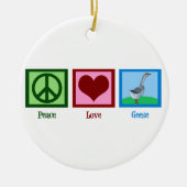 Peace Liebe Gänse Keramikornament (Vorne)