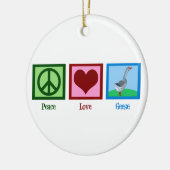 Peace Liebe Gänse Keramikornament (Links)