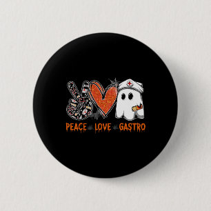 Peace Liebe Gastro Ghost Nurse Gastroenterologie H Button
