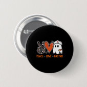 Peace Liebe Gastro Ghost Nurse Gastroenterologie H Button (Vorne & Hinten)