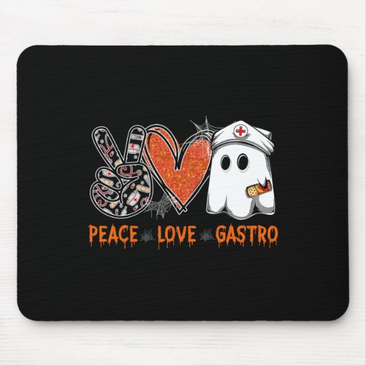 Peace Liebe Gastro Ghost Nurse Gastroenterologie H Mousepad (Vorne)