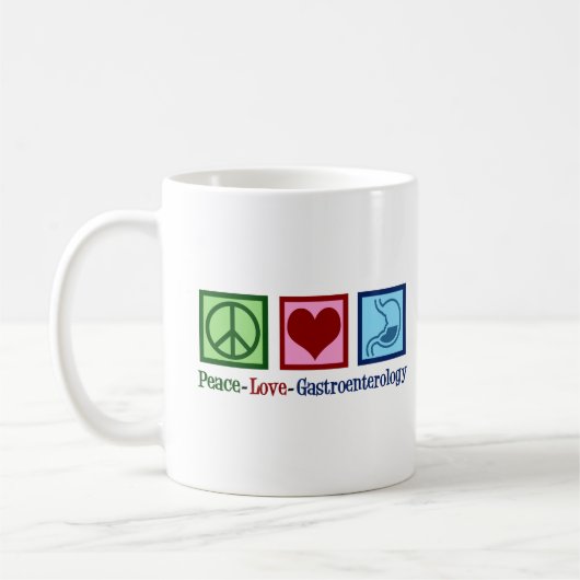 Peace Liebe Gastroenterology Kaffeetasse (Links)