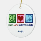 Peace Liebe Gastroenterology Keramik Ornament (Links)