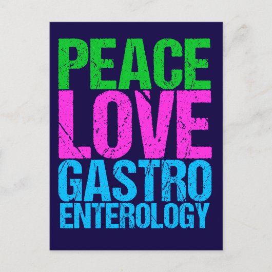 Peace Liebe Gastroenterology Postkarte (Vorderseite)