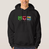 Peace Liebe Gay Pride Parade Regenbogenflagge Hoodie (Vorderseite)