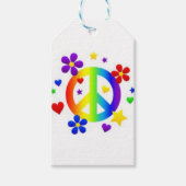 PEACE LIEBE GEFÄRBTE KRAWATTE HIPPIE SYMBOL GIFT T GESCHENKANHÄNGER (Vorderseite)