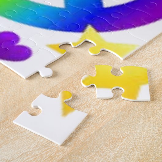 PEACE LIEBE GEFÄRBTE KRAWATTE HIPPIE SYMBOL PUZZLE (Seite)