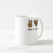 Peace Liebe German Shepherd Leopard Lover Pet Dog  Kaffeetasse (VorderseiteRechts)
