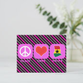 Peace Liebe Ghana Postkarte (Stehend Vorderseite)