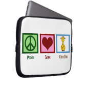 Peace Liebe Giraffes Laptopschutzhülle (Vorne Rechts)
