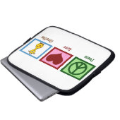 Peace Liebe Giraffes Laptopschutzhülle (Vorne Knopf)