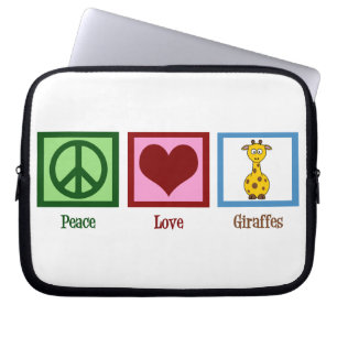 Peace Liebe Giraffes Laptopschutzhülle
