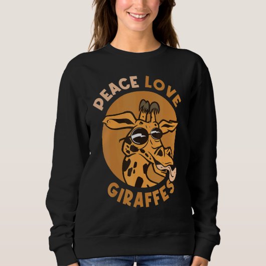 Peace Liebe Giraffes Sweatshirt (Vorderseite)