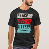 Peace Liebe Gittern Musical Instrument Gittern Pla T-Shirt (Vorderseite)