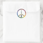 Peace Liebe Glitzer Confetti Rainbow 1 Runder Aufkleber (Tasche)