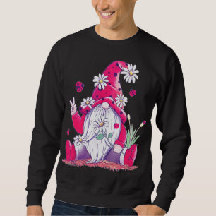 Peace Liebe Gnome Lady Bugs Hippie Gnomes Daisies Sweatshirt